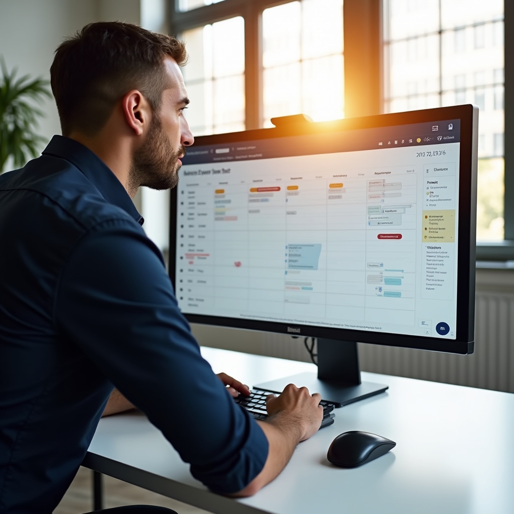 Dashboard software gestione facility management su schermo desktop