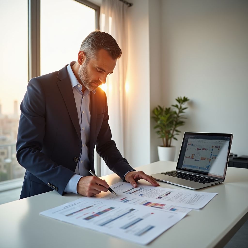 Responsabile facility management che pianifica le attività settimanali